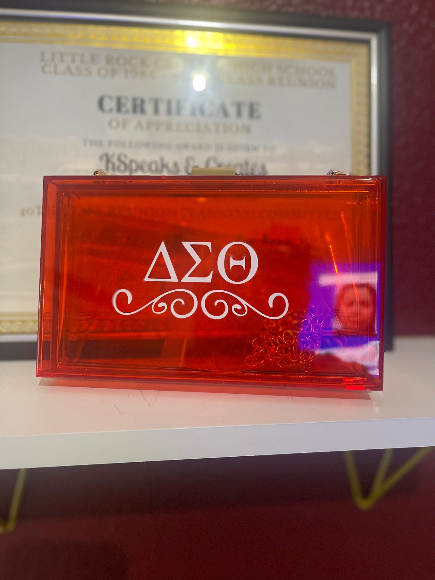 I know you see it - clear acrylic bag